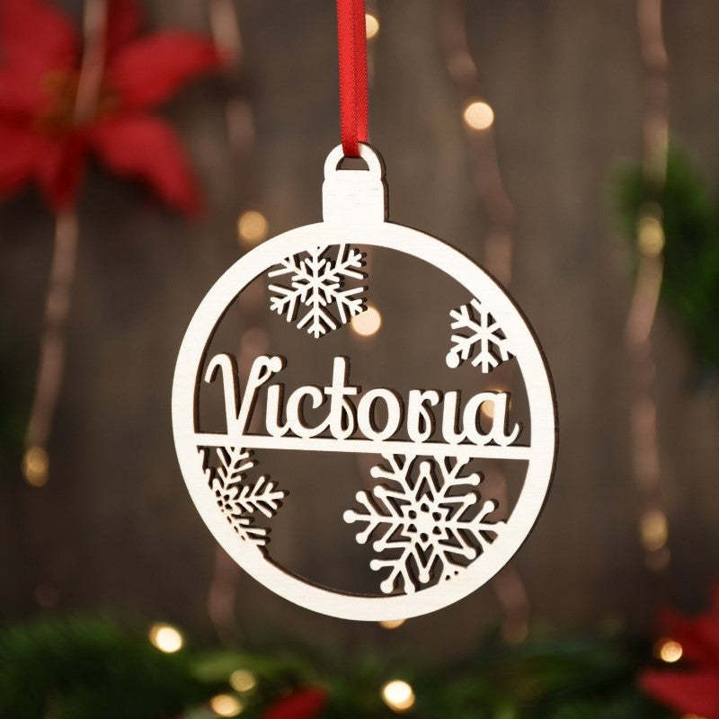 Custom Family And Pet Name Ornament-Personalized Jewels