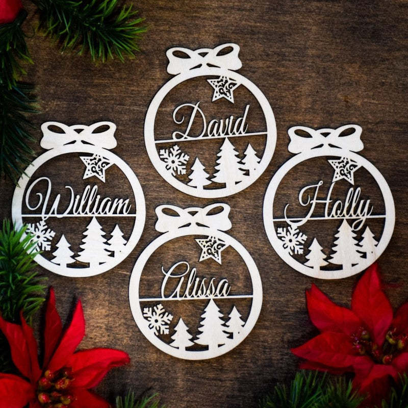 Custom Family And Pet Name Ornament-Personalized Jewels