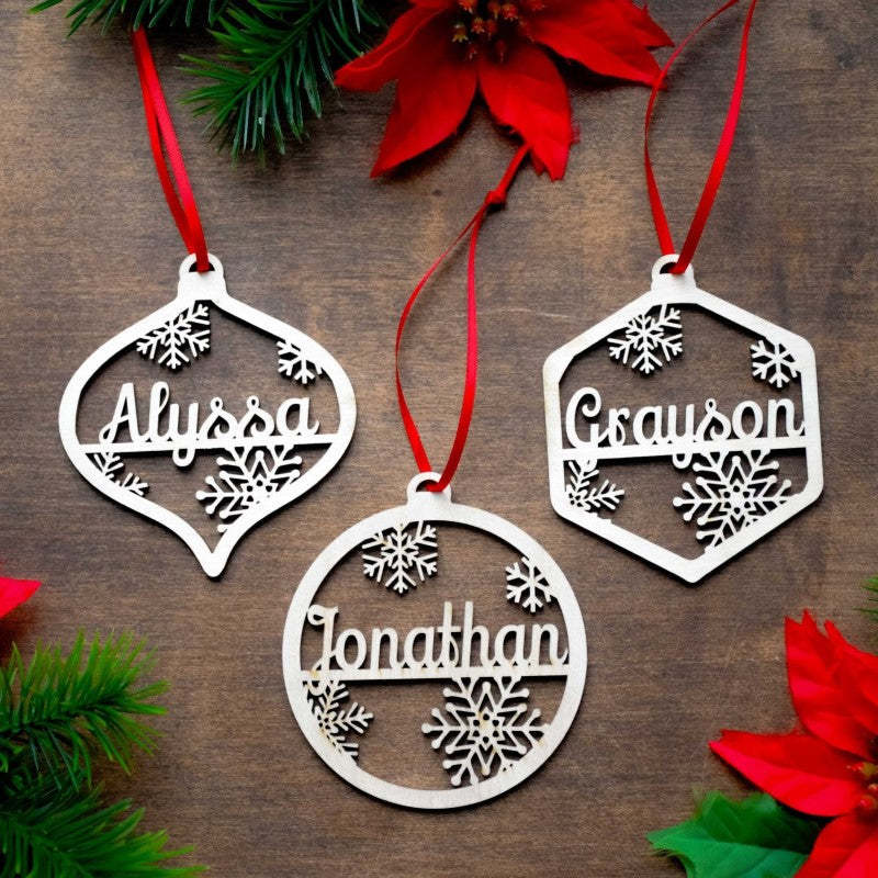 Custom Family And Pet Name Ornament-Personalized Jewels