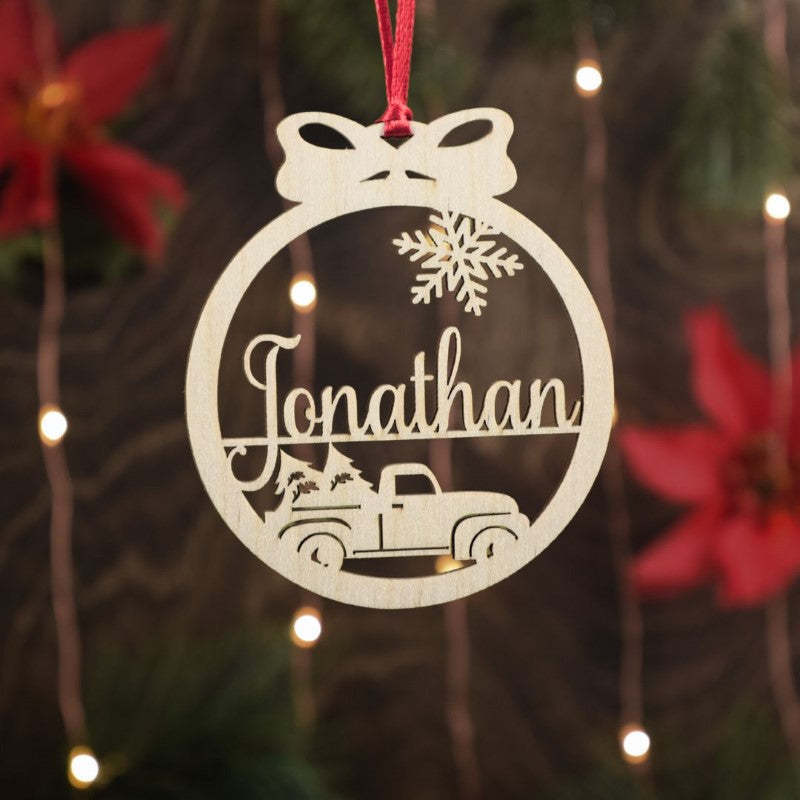 Custom Family And Pet Name Ornament-Personalized Jewels