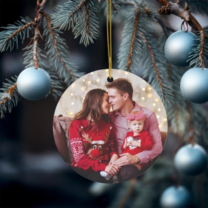 Personalized Bohemian Style Photo Ornament For Family Tree