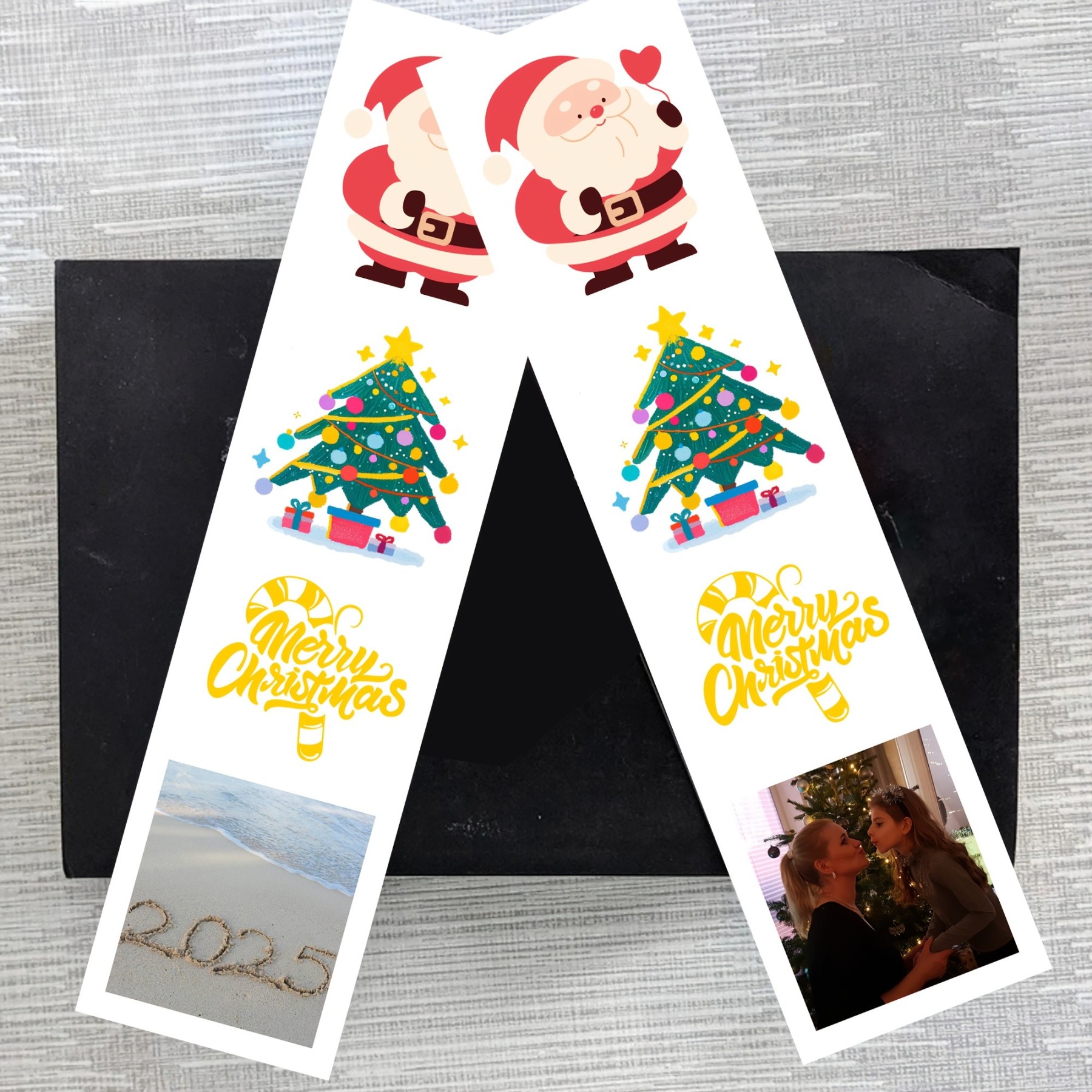 Customized photo strip refrigerator magnets