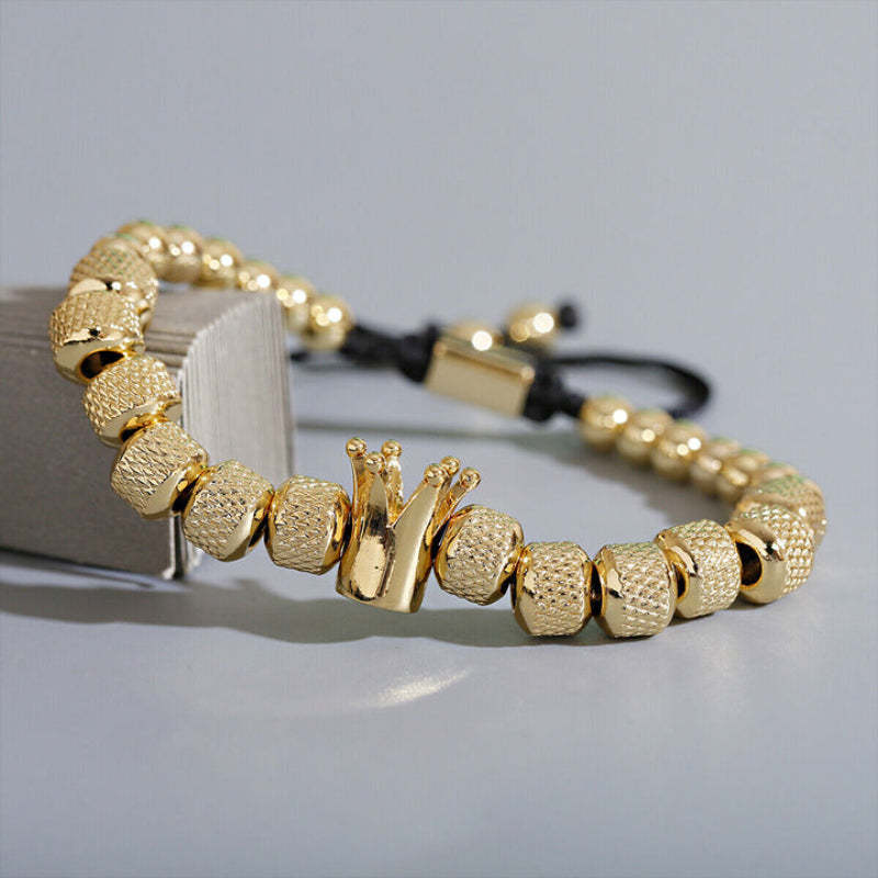Graceful Crown And Beads Bracelet-Personalized Jewels