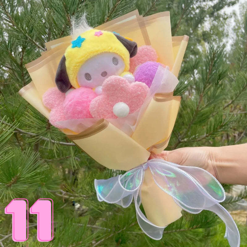 Luxurious Plush Blossom Surprise Bouquet-Personalized Jewels