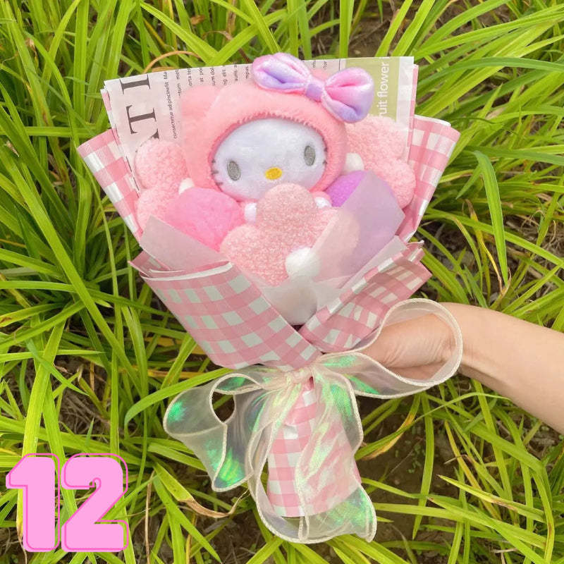 Luxurious Plush Blossom Surprise Bouquet-Personalized Jewels