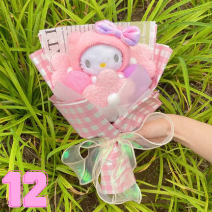 Luxurious Plush Blossom Surprise Bouquet-Personalized Jewels