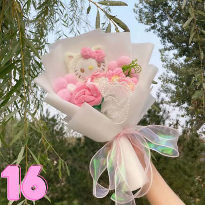 Luxurious Plush Blossom Surprise Bouquet-Personalized Jewels