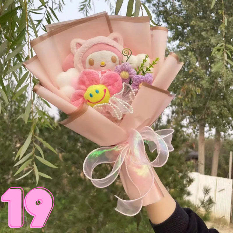 Luxurious Plush Blossom Surprise Bouquet-Personalized Jewels