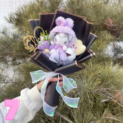 Luxurious Plush Blossom Surprise Bouquet-Personalized Jewels