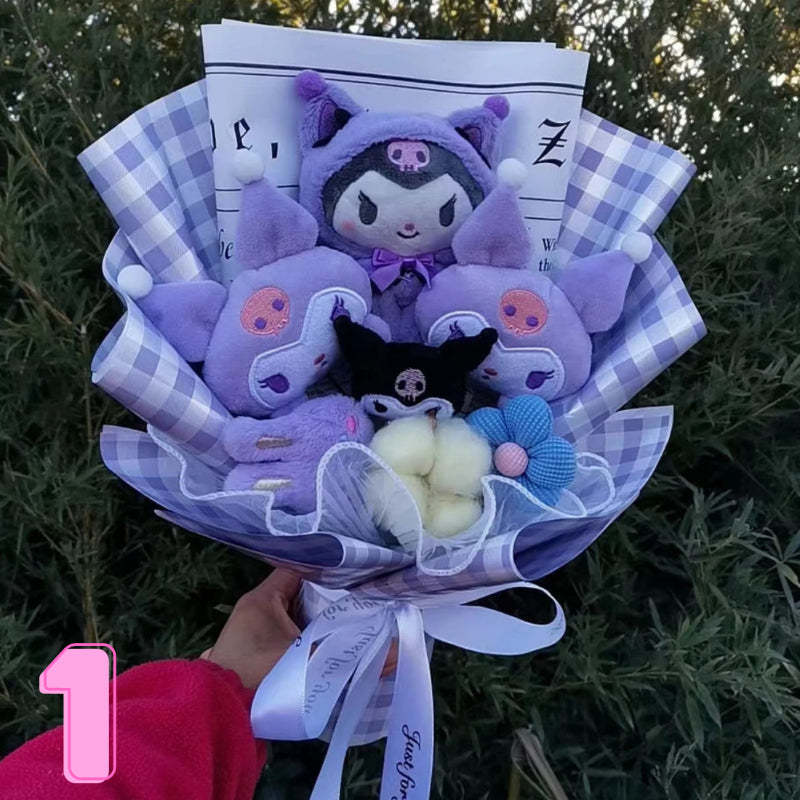 Luxurious Plush Blossom Surprise Bouquet-Personalized Jewels