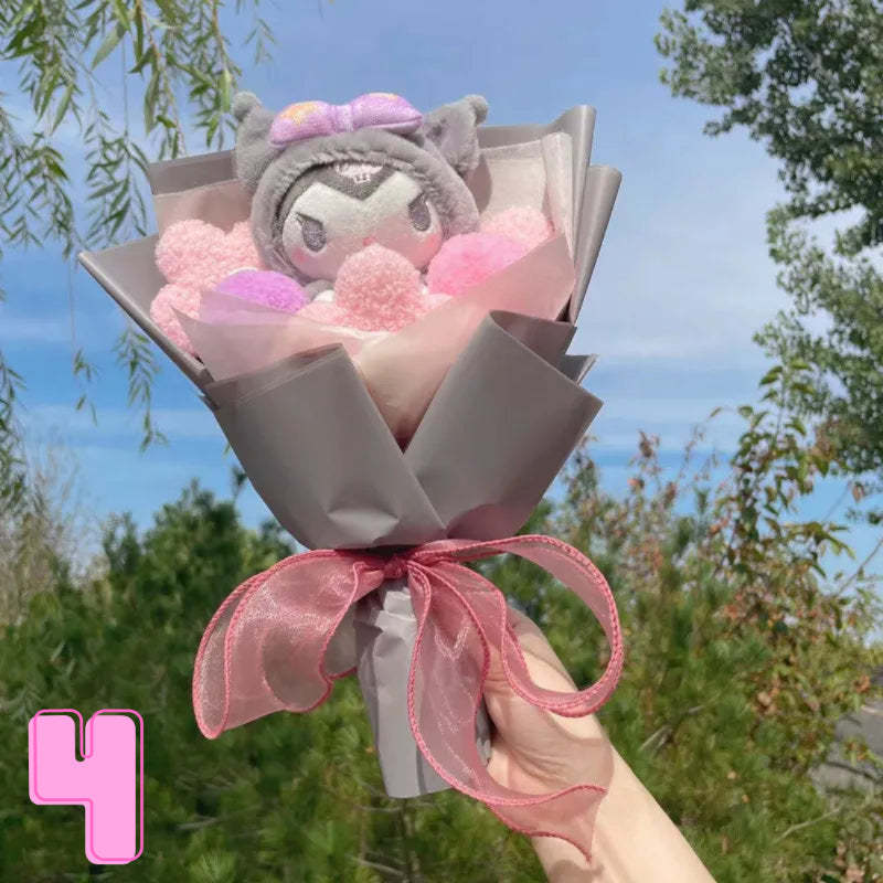 Luxurious Plush Blossom Surprise Bouquet-Personalized Jewels