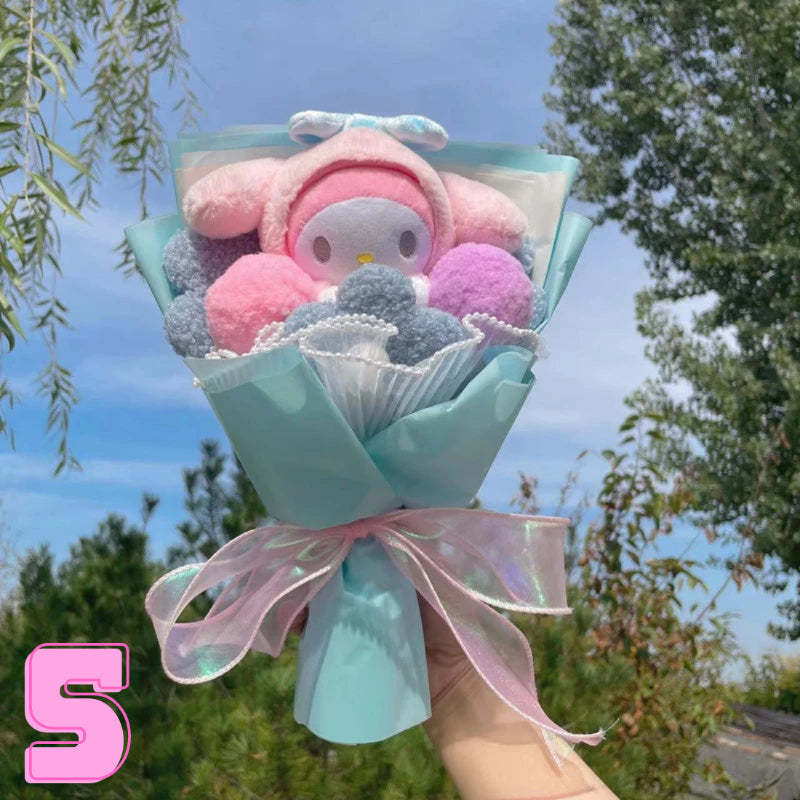 Luxurious Plush Blossom Surprise Bouquet-Personalized Jewels