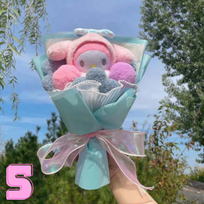 Luxurious Plush Blossom Surprise Bouquet-Personalized Jewels
