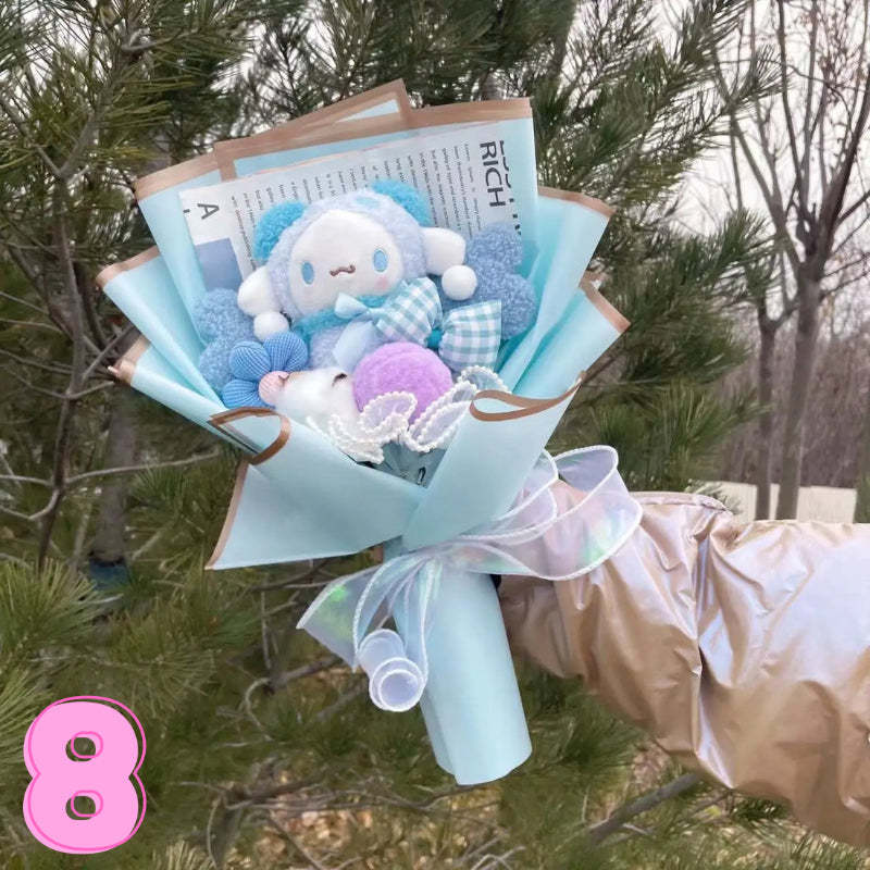 Luxurious Plush Blossom Surprise Bouquet-Personalized Jewels