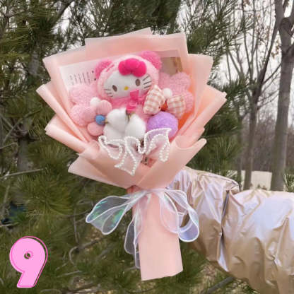 Luxurious Plush Blossom Surprise Bouquet-Personalized Jewels