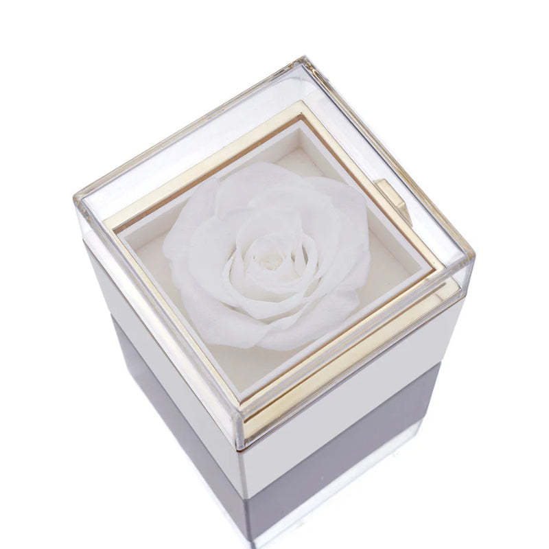 Eternal Rose Box With Custom Engraved Necklaces-Personalized Jewels