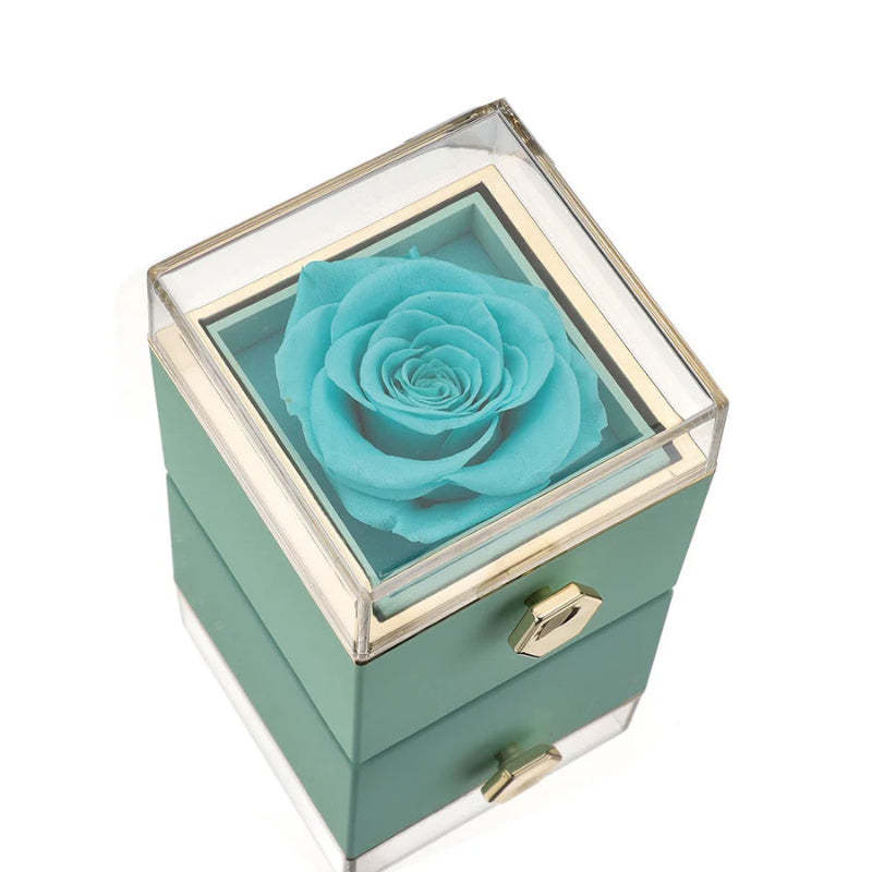 Eternal Rose Box With Custom Engraved Necklaces-Personalized Jewels