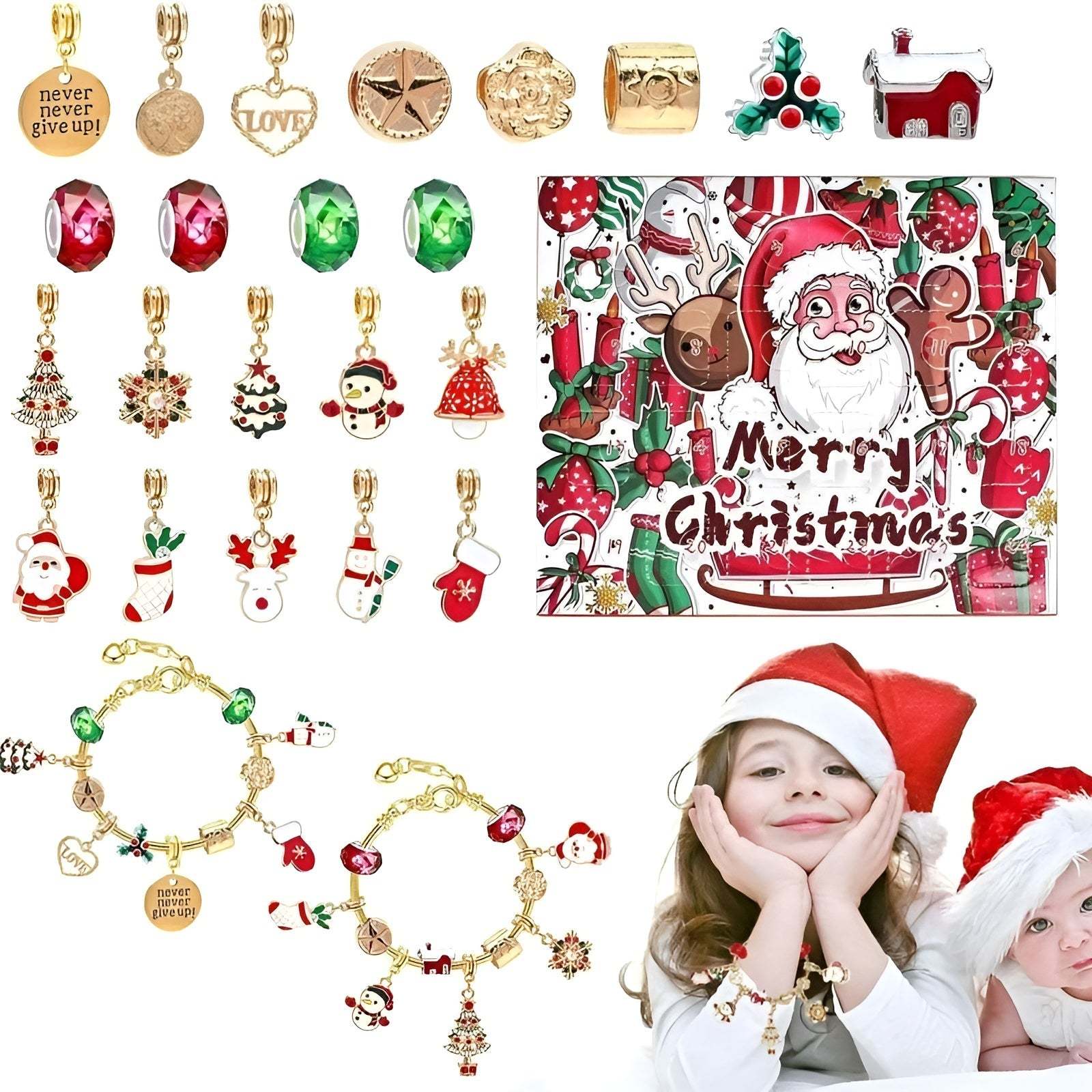 Festive Charm Bracelet Advent Calendar-Personalized Jewels