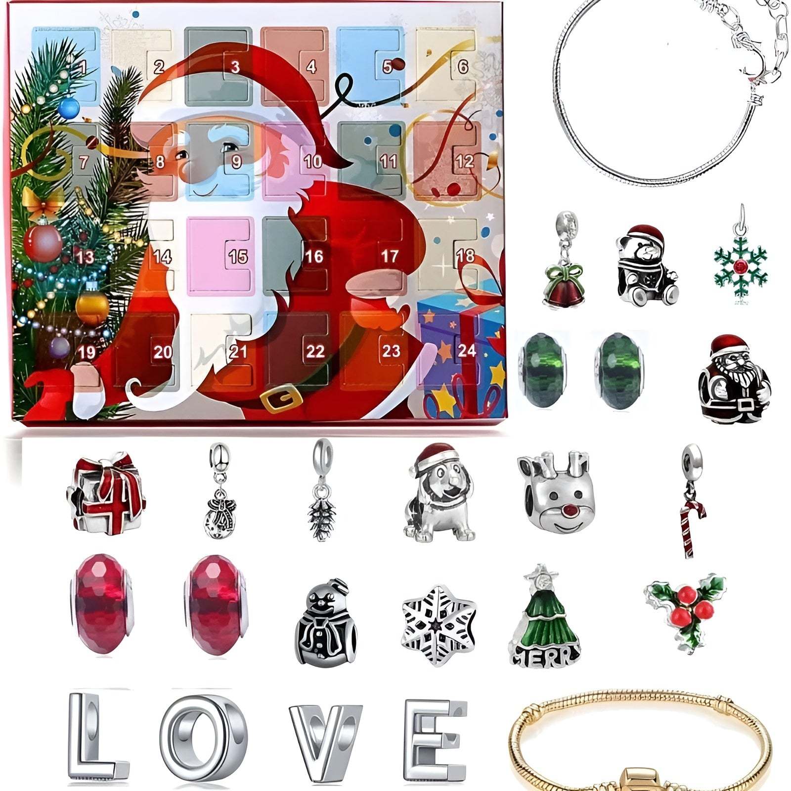 Festive Charm Bracelet Advent Calendar-Personalized Jewels