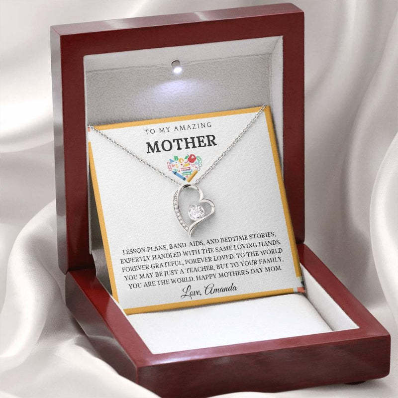 Customized Gift For School Teacher Mom Forever Necklace-Personalized Jewels