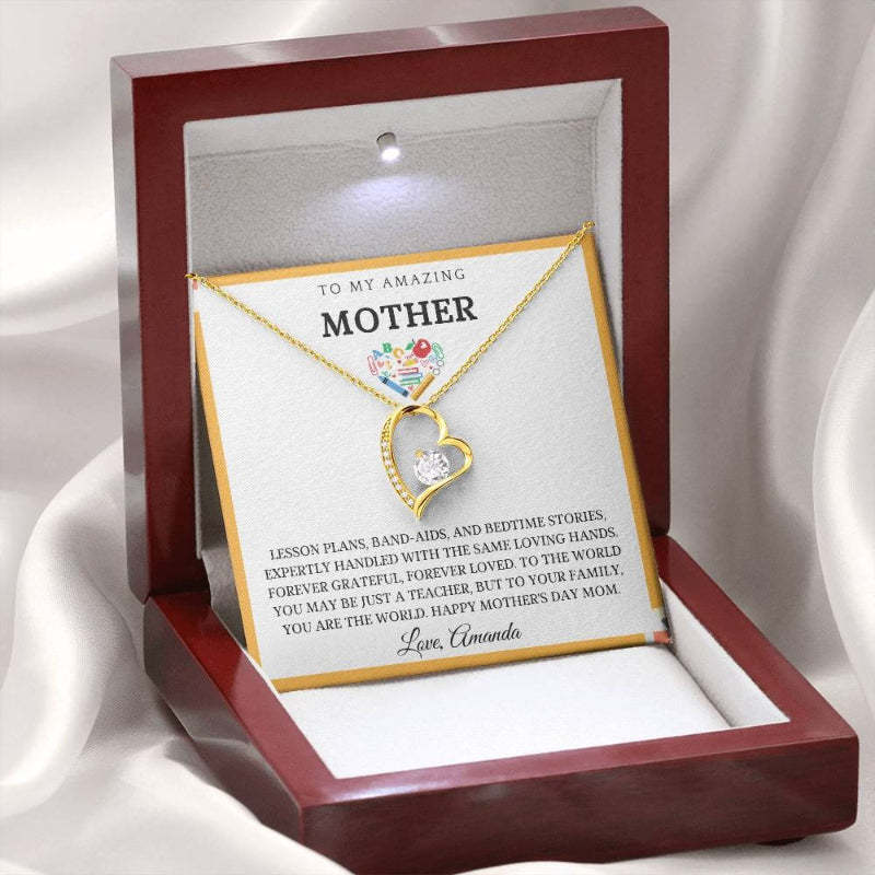 Customized Gift For School Teacher Mom Forever Necklace-Personalized Jewels