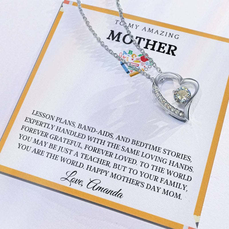 Customized Gift For School Teacher Mom Forever Necklace-Personalized Jewels