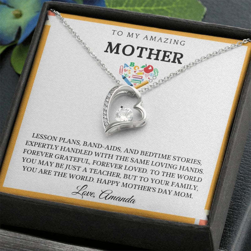 Customized Gift For School Teacher Mom Forever Necklace-Personalized Jewels