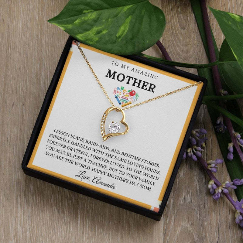 Customized Gift For School Teacher Mom Forever Necklace-Personalized Jewels
