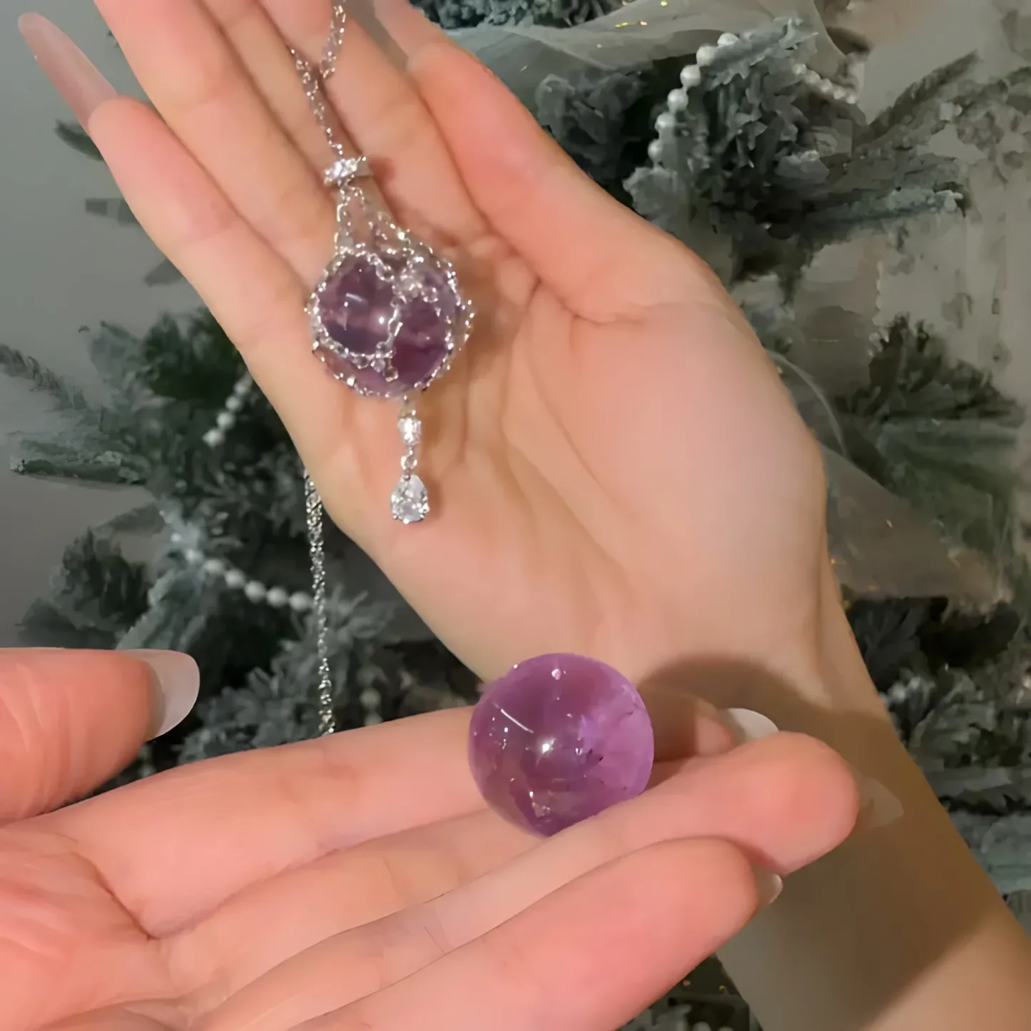 Handmade Crystal Necklace With Adjustable Chain