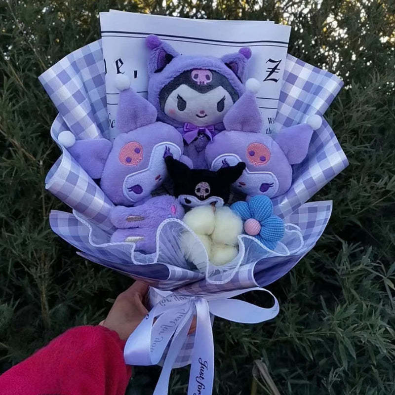 Luxurious Plush Blossom Surprise Bouquet-Personalized Jewels
