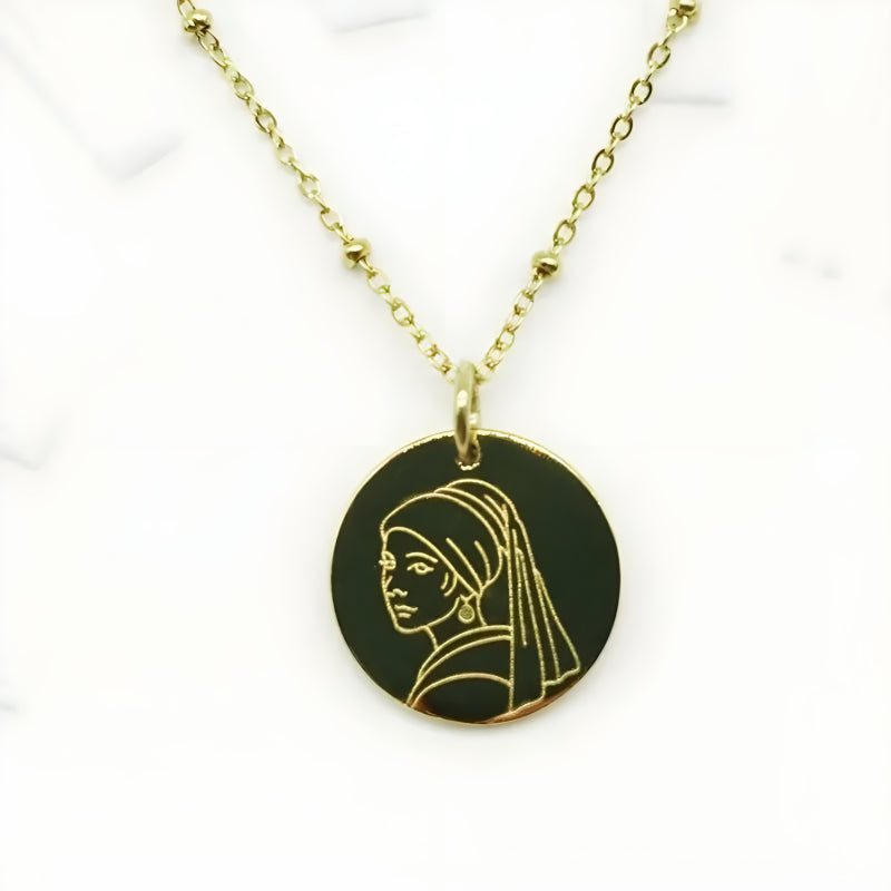 Art Inspired Minimalist Necklace-Personalized Jewels