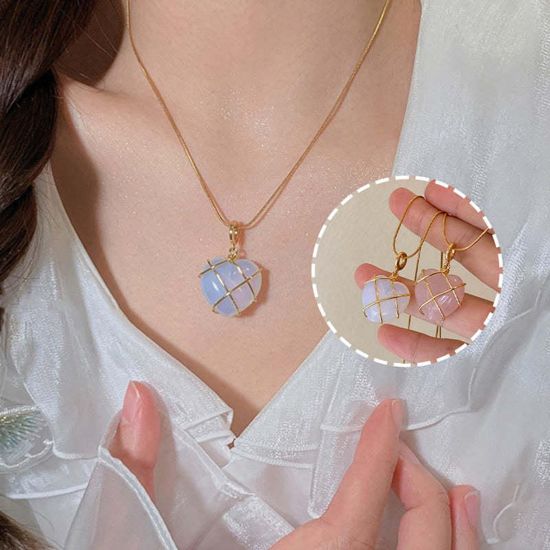 Radiant Moonstone Charm Necklace-Personalized Jewels