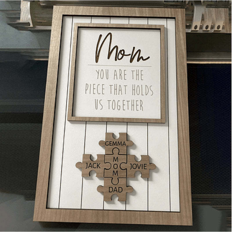 Mum You Are the Piece that Holds Us Together Puzzle-Personalized Jewels