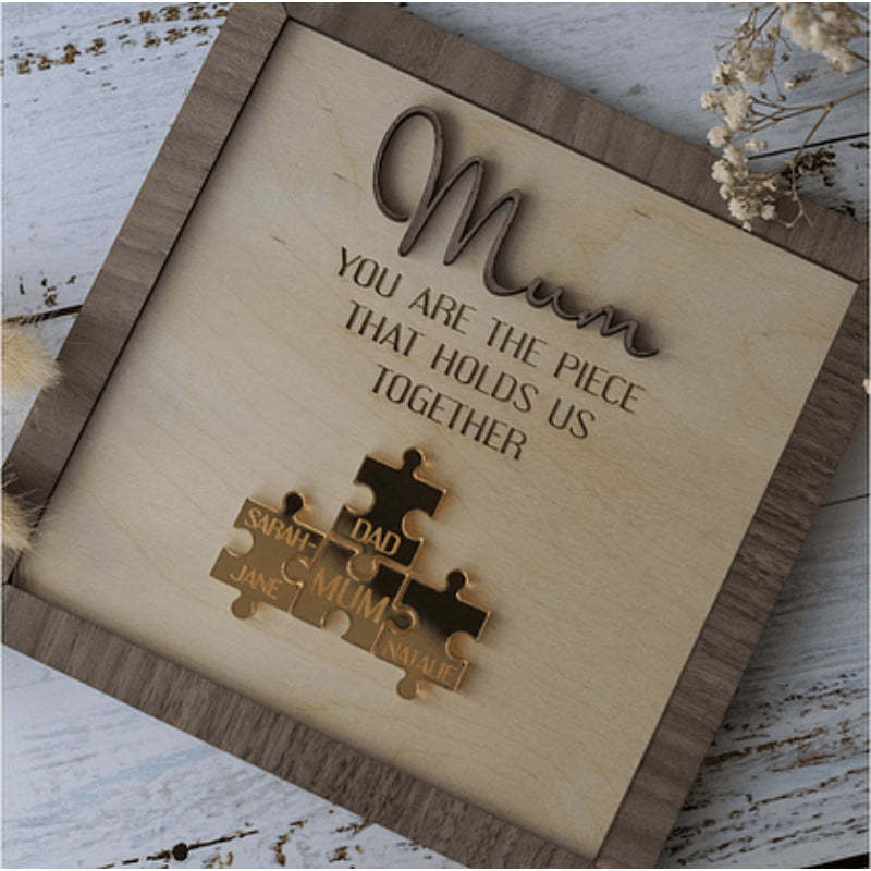 Mum You Are the Piece that Holds Us Together Puzzle-Personalized Jewels