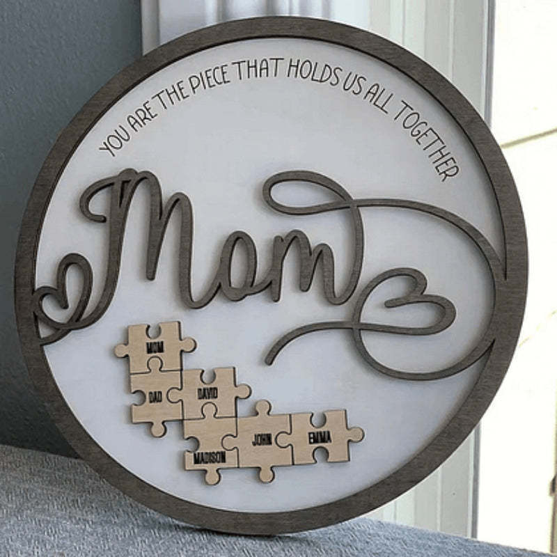Mum You Are the Piece that Holds Us Together Puzzle-Personalized Jewels
