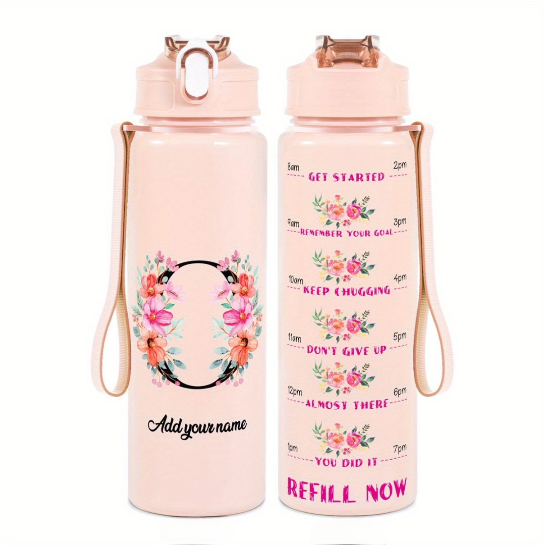 Personalized Water Tracker Bottle With Custom Name