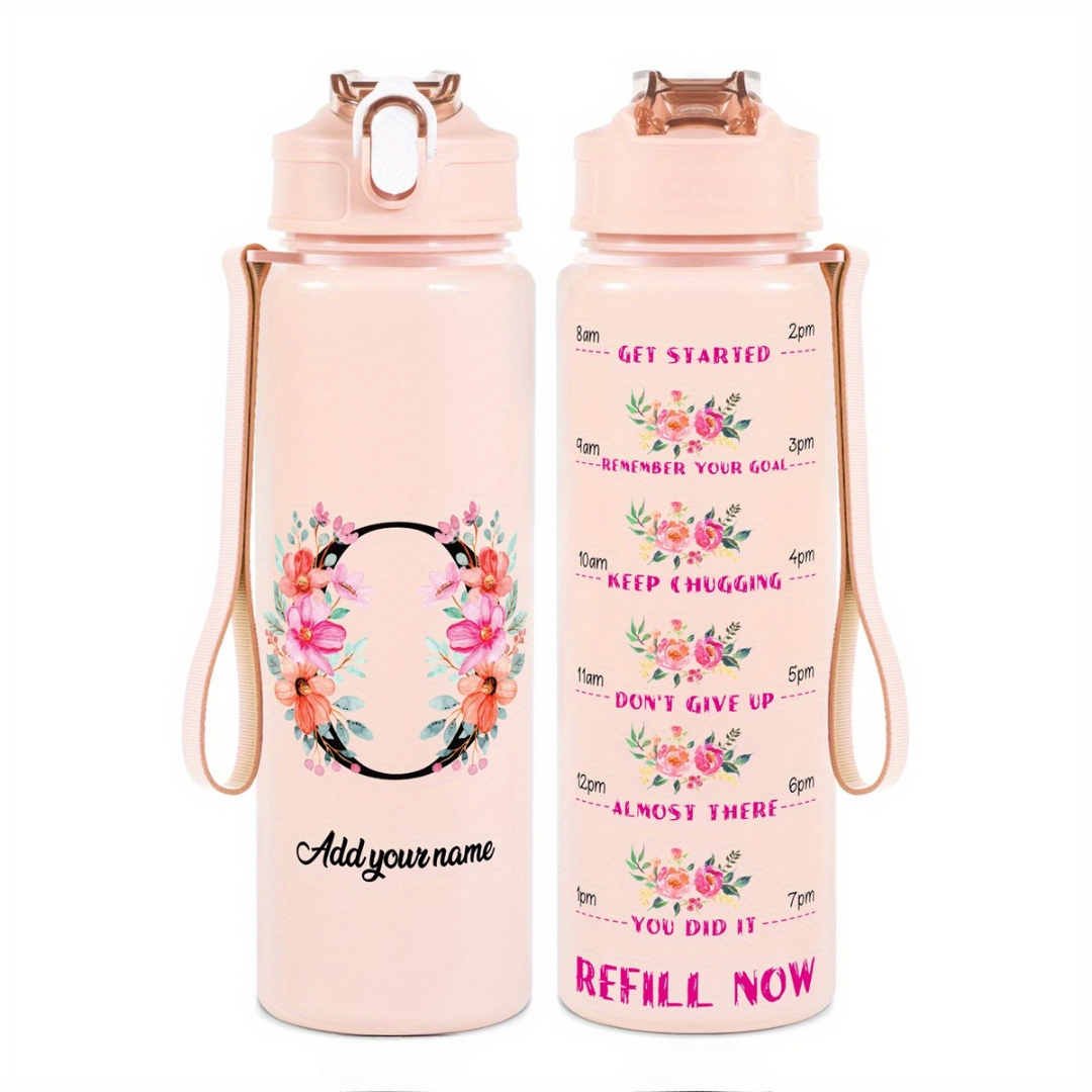 Personalized Water Tracker Bottle With Custom Name