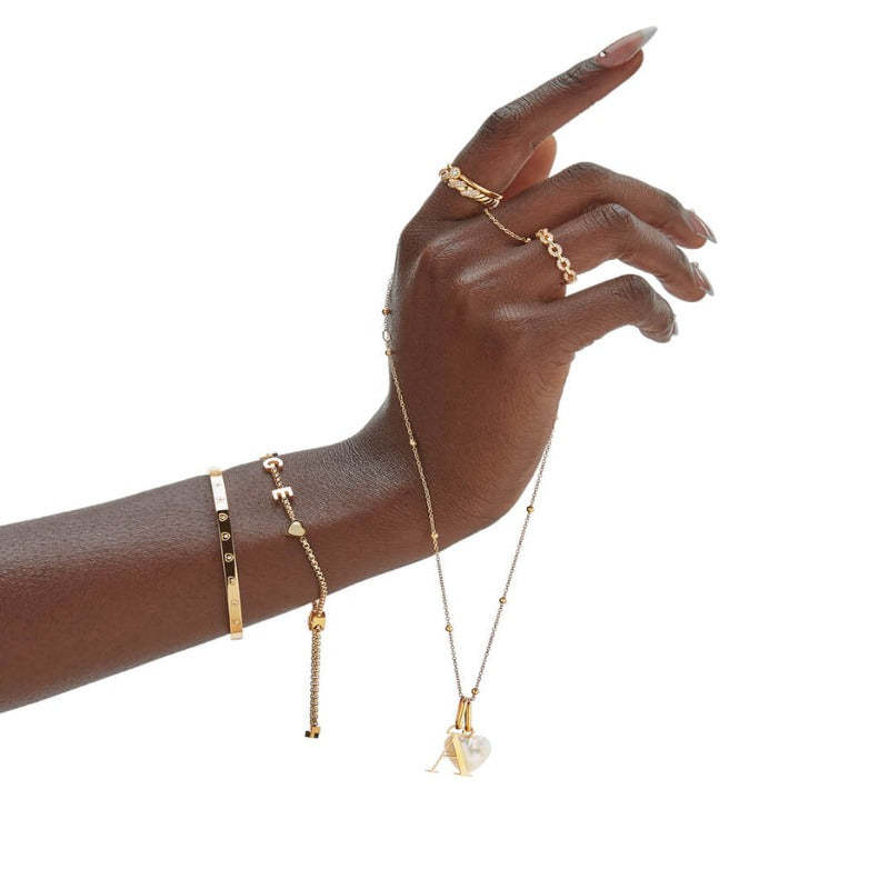 Customizable Birthstone And Initials Necklace-Personalized Jewels