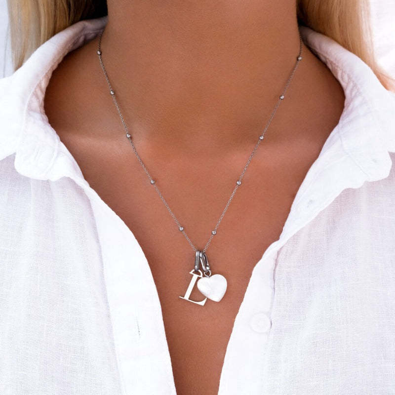 Customized Initial Letter With Birthstone Pendant-Personalized Jewels