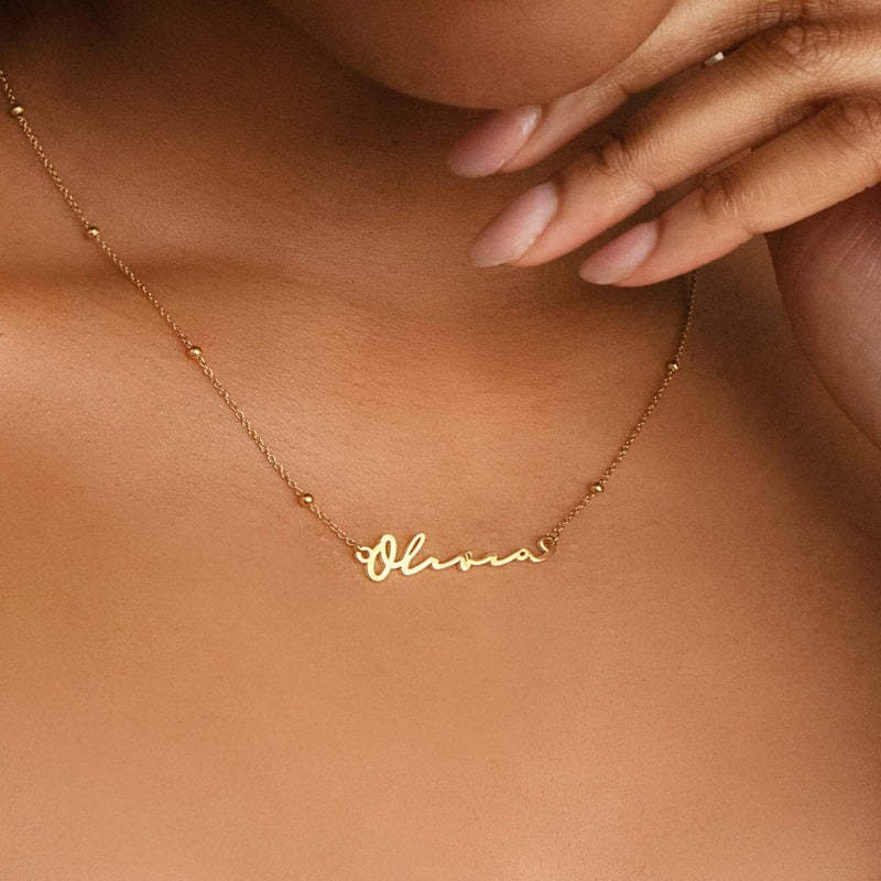 Personalized Signature Name Necklace-Personalized Jewels