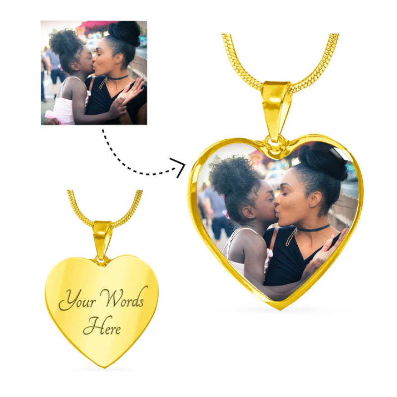 Personalized Cordate Pendant Necklace-Personalized Jewels