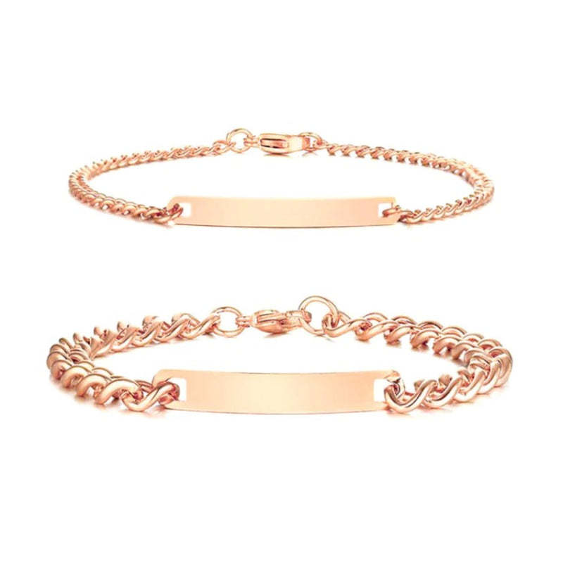 Personalized Engraved Bracelet Set-Personalized Jewels