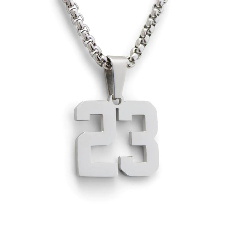 Number Stainless Steel Pendant-Personalized Jewels
