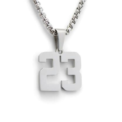 Number Stainless Steel Pendant-Personalized Jewels