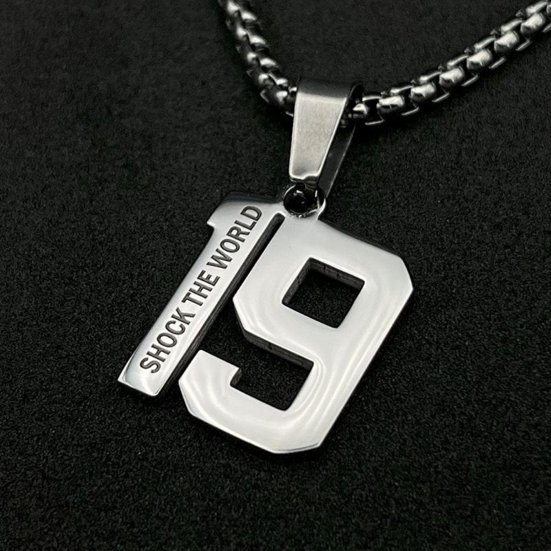 Number Stainless Steel Pendant-Personalized Jewels