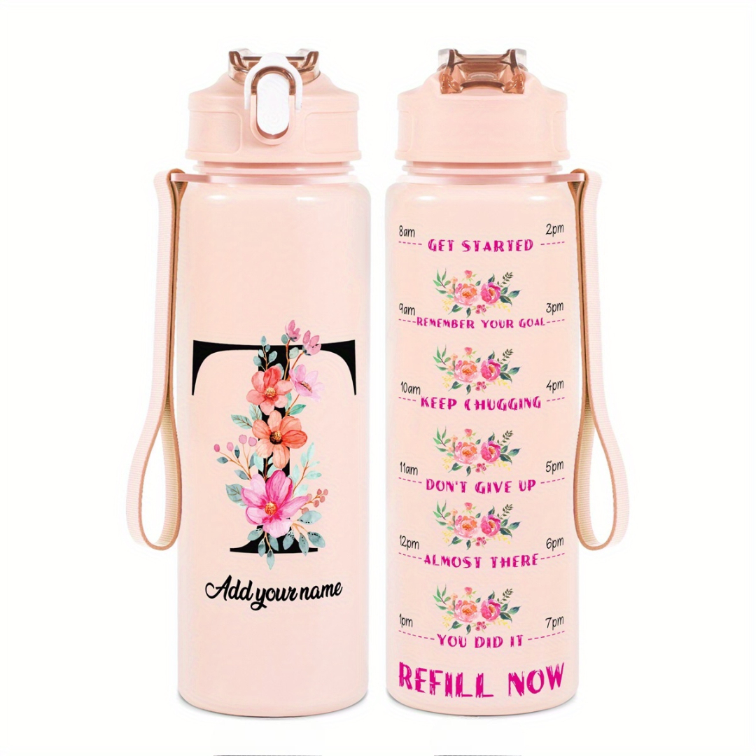 Personalized Water Tracker Bottle With Custom Name