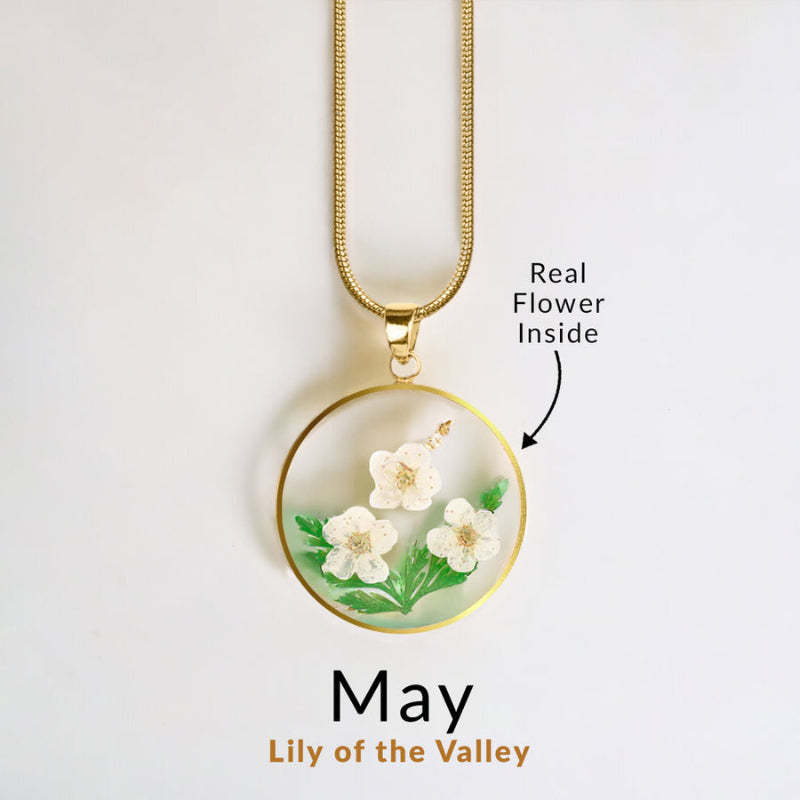 Personalized Birth Flower Jewelry Necklace-Personalized Jewels