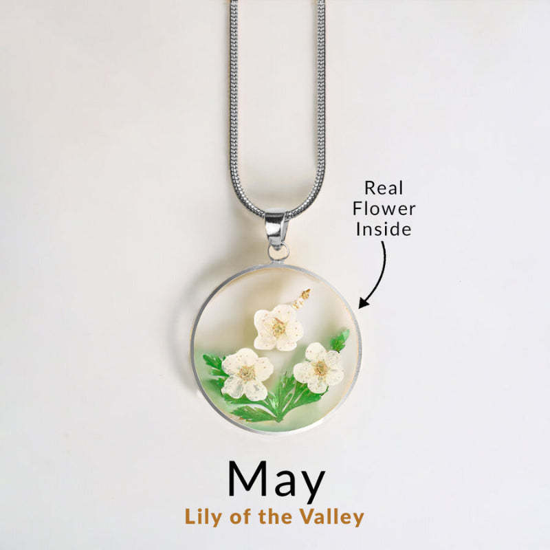 Personalized Birth Flower Jewelry Necklace-Personalized Jewels