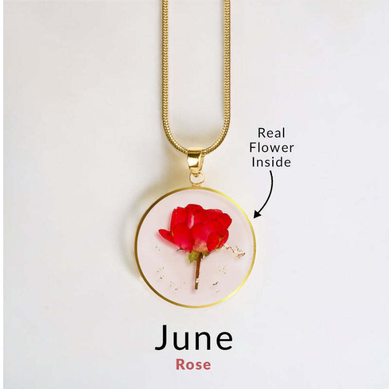 Personalized Birth Flower Jewelry Necklace-Personalized Jewels