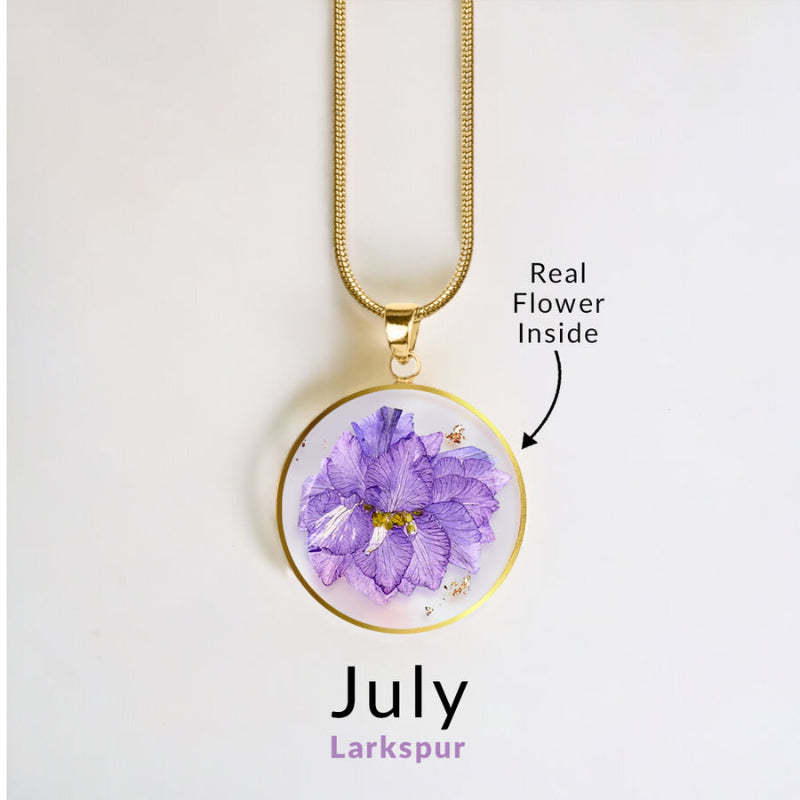 Personalized Birth Flower Jewelry Necklace-Personalized Jewels